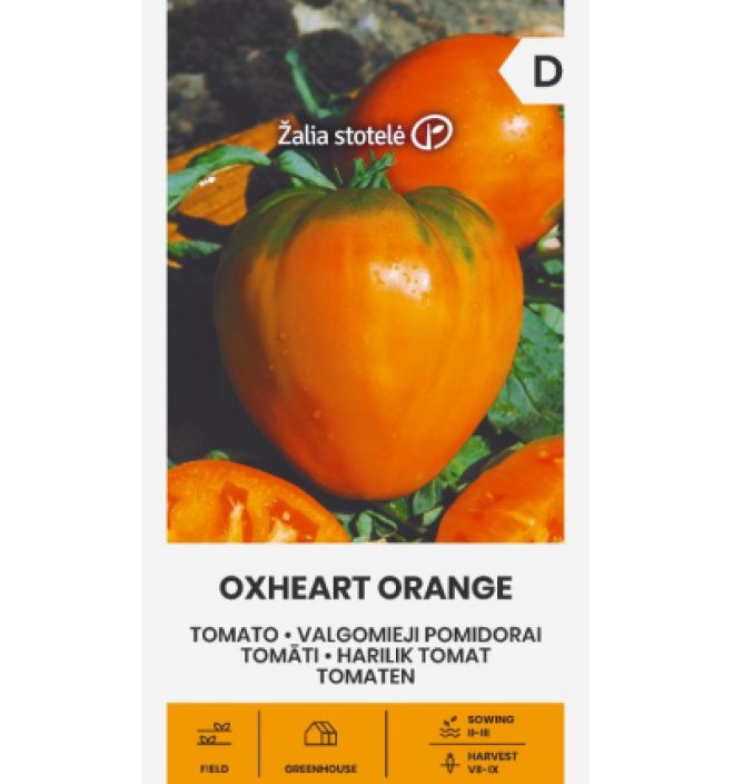 Tomaatti 'Oxheart orange' Sydamenmuotoisia, oransseja hedelmia tuottava lajike Tomaatti 'Oxheart orange' Sydamenmuotoisia, oransseja hedelmia tuottava lajike