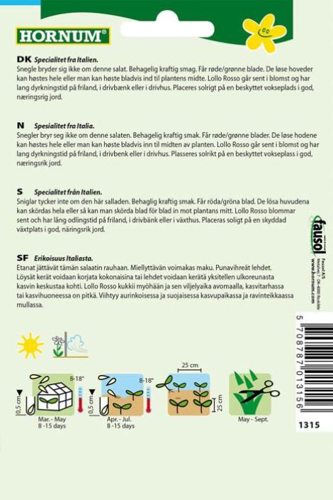 Lehtisalaatti 'Lollo Rossa'