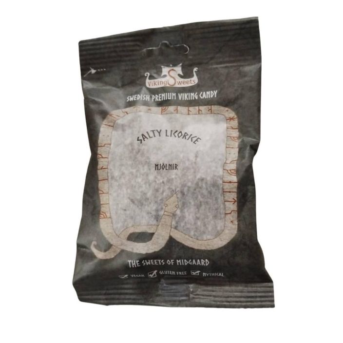 SALTY LICORICE 120g Suussa sulava, vegaaninen ja gluteeniton suolainen lakritsi.