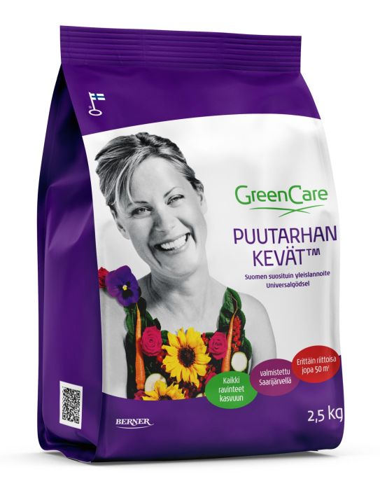 GreenCare Puutarhan kevat 2,5 Kg Suomen suosituin lannoite kaikille pihan ja puutarhan kasveille. Se auttaa kasveja voimaan