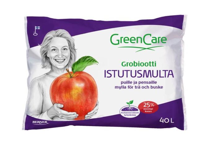 Istutusmulta, Greencare 40l. Luonnonmukainen multa kylvoihin ja taimien esikasvatukseen. Sisaltaa luonnollisia