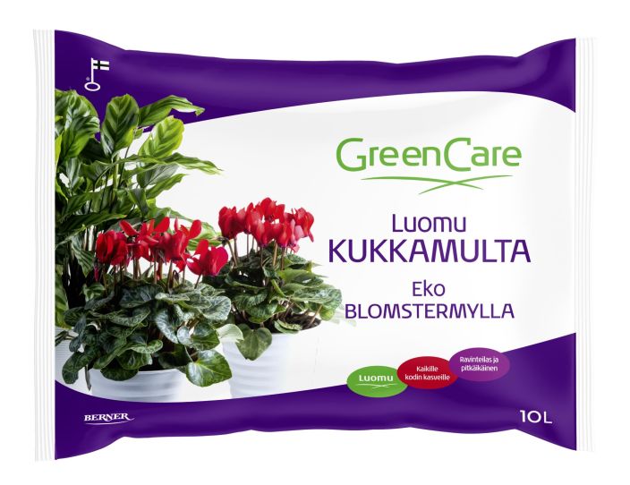 GreenCare Kukkamulta 10 l Kesakukkamulta on erikoismulta kesakukille. Sisaltaa muovittomia kastelukiteita. / VAIN NOUTO
